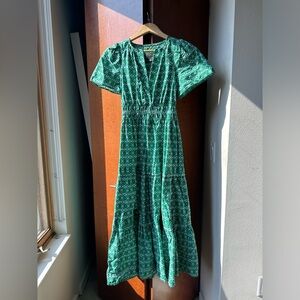 NWOT Anthropologie The Somerset Dress Green Geo